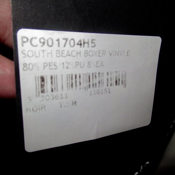 NWT Patrice Catanzaro Black Vinyl South Beach Boxer Shorts Size M - Picture 8 of 8